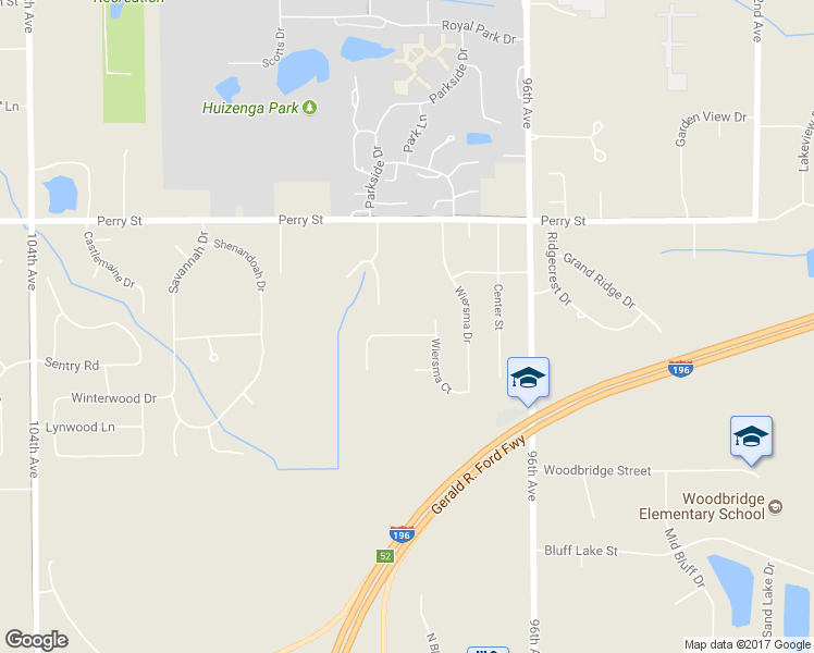 map of restaurants, bars, coffee shops, grocery stores, and more near 9777 Jane Drive in Zeeland