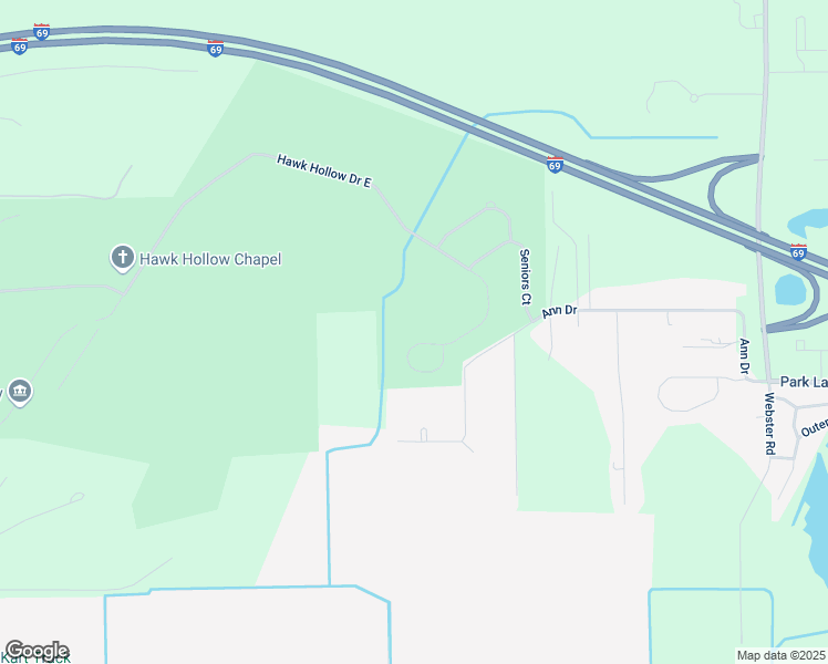map of restaurants, bars, coffee shops, grocery stores, and more near 5232 Hawk Hollow Drive East in Bath Township