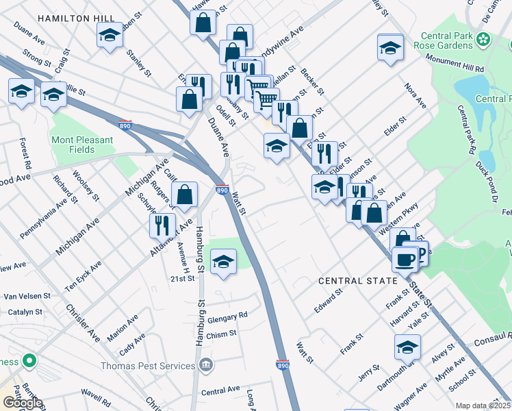map of restaurants, bars, coffee shops, grocery stores, and more near 179 Tremont Avenue in Schenectady