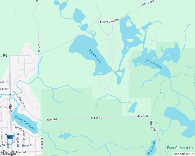 map of restaurants, bars, coffee shops, grocery stores, and more near 3420 Kniard Drive in Oakland charter Township