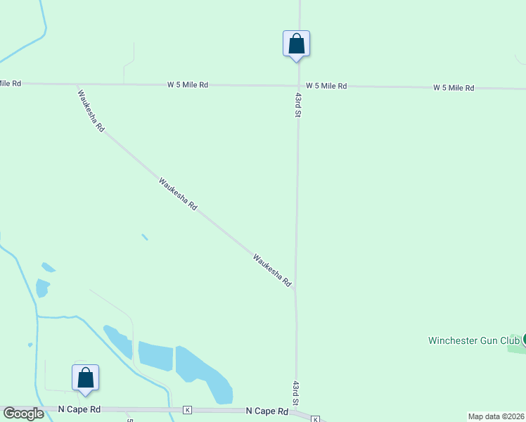 map of restaurants, bars, coffee shops, grocery stores, and more near 2805 43rd Street in Caledonia