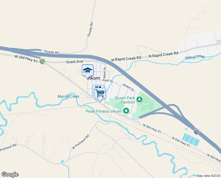 map of restaurants, bars, coffee shops, grocery stores, and more near 297 Park Street in Inkom