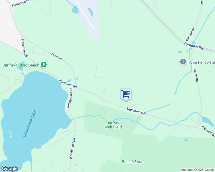map of restaurants, bars, coffee shops, grocery stores, and more near 210-216 Squantum Road in Jaffrey