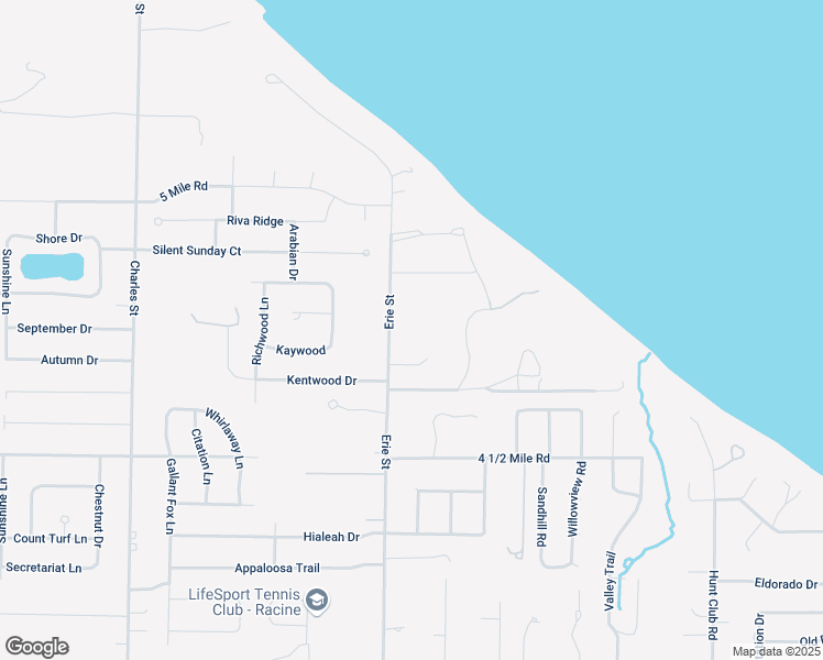 map of restaurants, bars, coffee shops, grocery stores, and more near 530 Point Ridge Drive in Racine