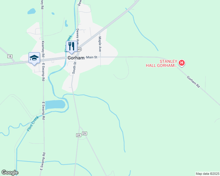 map of restaurants, bars, coffee shops, grocery stores, and more near in Gorham