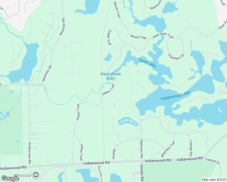 map of restaurants, bars, coffee shops, grocery stores, and more near 445 Nakomis Road in Orion charter Township
