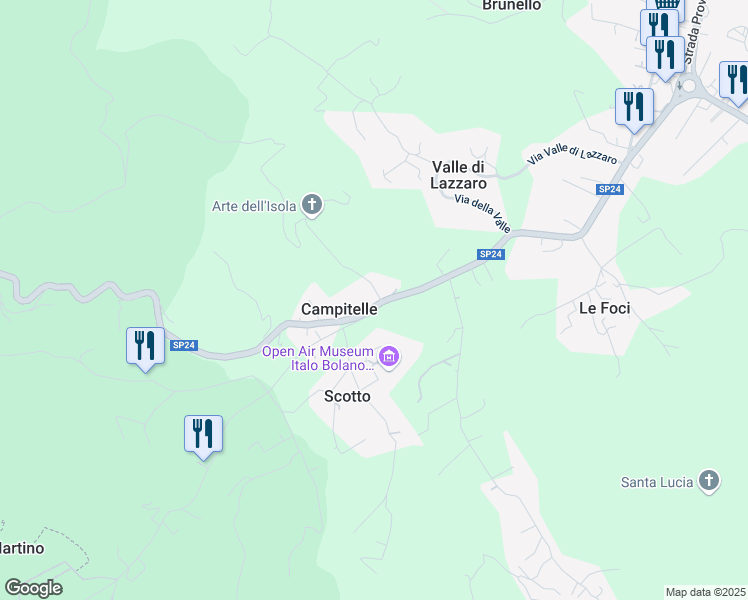 map of restaurants, bars, coffee shops, grocery stores, and more near 4 Via Ceppette in Provincia di Livorno