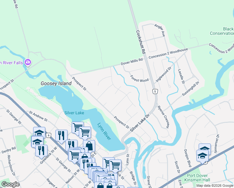 map of restaurants, bars, coffee shops, grocery stores, and more near 6 Hickory Court in Norfolk