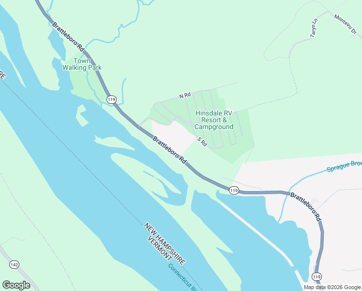 map of restaurants, bars, coffee shops, grocery stores, and more near 434 Brattleboro Road in Hinsdale