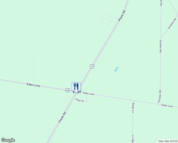 map of restaurants, bars, coffee shops, grocery stores, and more near 11643 Plank Road in Eden