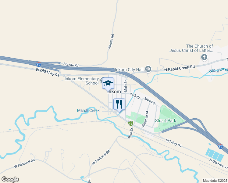map of restaurants, bars, coffee shops, grocery stores, and more near in Inkom