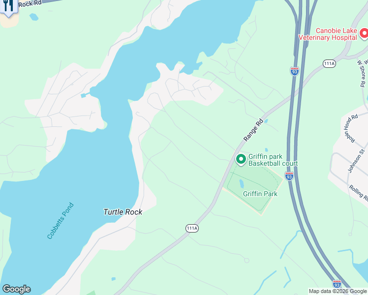 map of restaurants, bars, coffee shops, grocery stores, and more near 14 Horseshoe Road in Windham