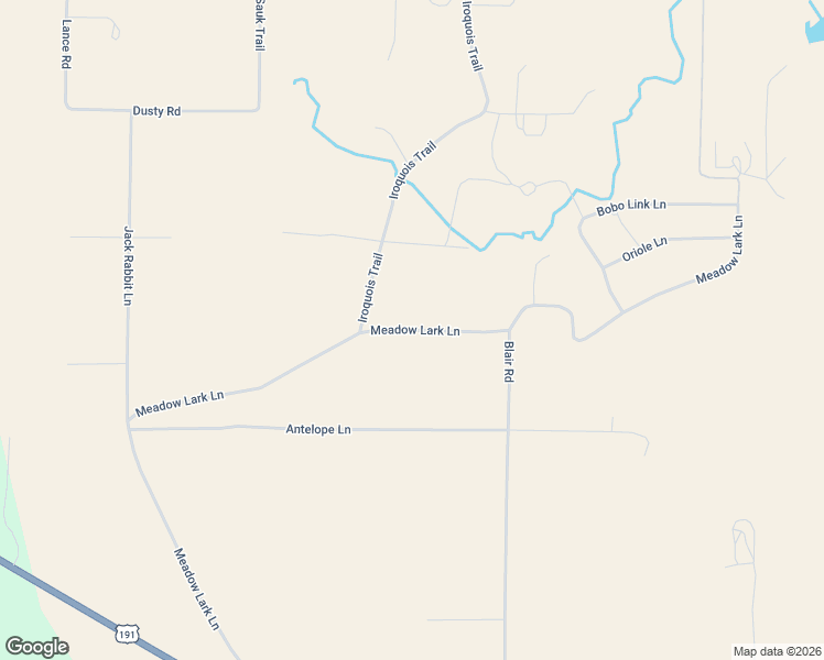 map of restaurants, bars, coffee shops, grocery stores, and more near 159 Meadow Lark Ln in Pinedale