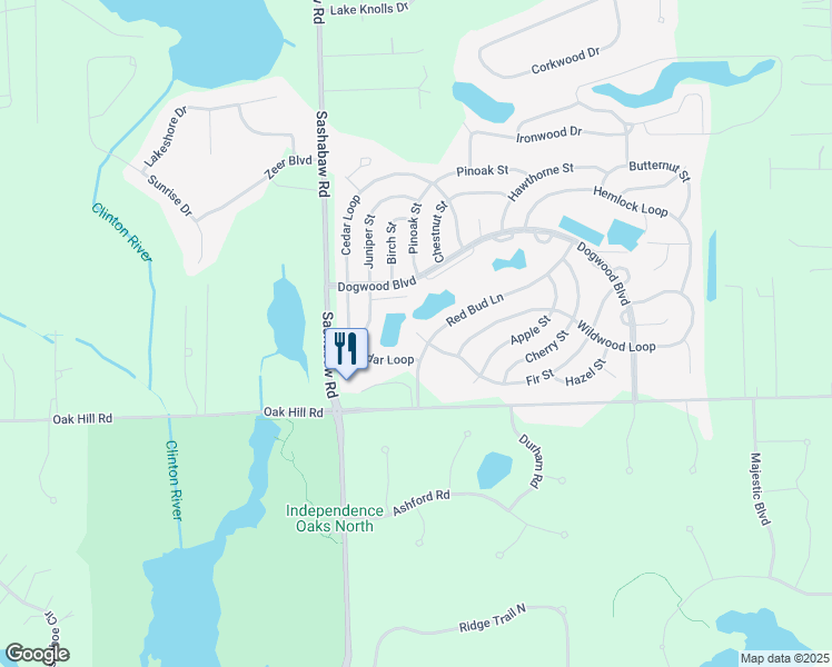 map of restaurants, bars, coffee shops, grocery stores, and more near 3754 Fir Street in Clarkston