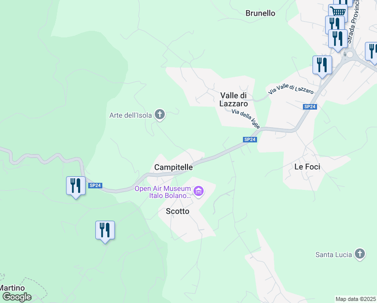 map of restaurants, bars, coffee shops, grocery stores, and more near 4 Via Ceppette in Provincia di Livorno