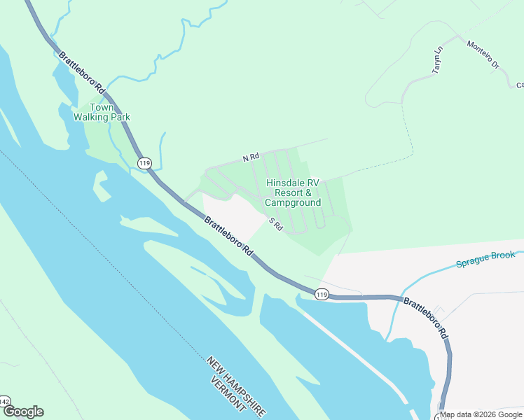 map of restaurants, bars, coffee shops, grocery stores, and more near 434 Brattleboro Road in Hinsdale