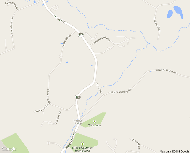 map of restaurants, bars, coffee shops, grocery stores, and more near 449 Silver Lake Road in Hollis