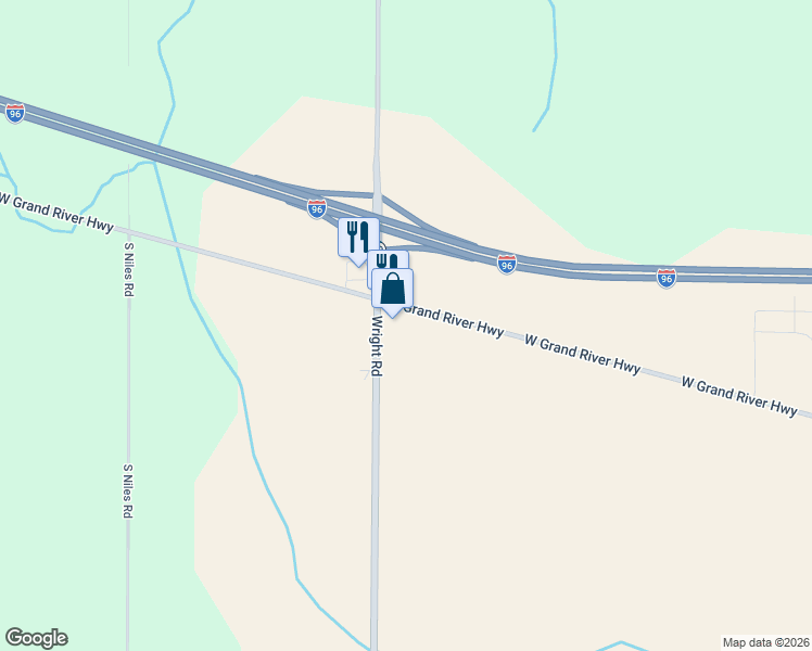 map of restaurants, bars, coffee shops, grocery stores, and more near 10837 West Grand River Highway in Grand Ledge