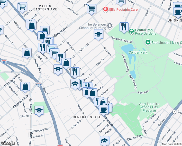 map of restaurants, bars, coffee shops, grocery stores, and more near 87 Haigh Avenue in Schenectady