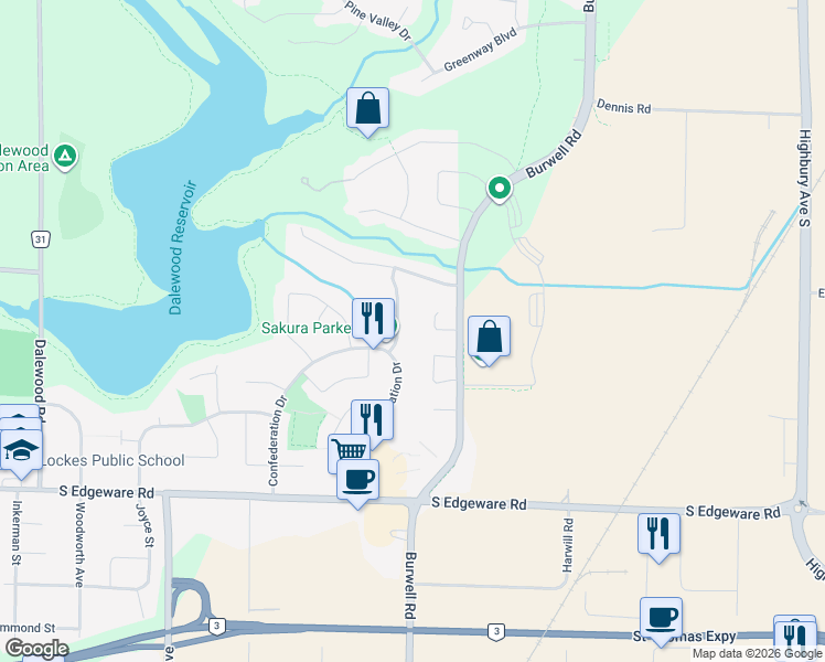 map of restaurants, bars, coffee shops, grocery stores, and more near 2 Avon Road in Saint Thomas