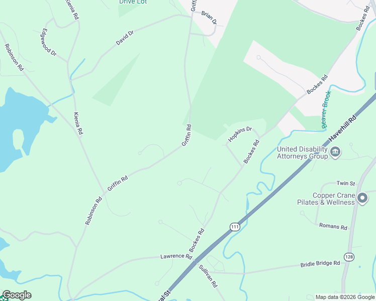 map of restaurants, bars, coffee shops, grocery stores, and more near 25 Griffin Road in Hudson