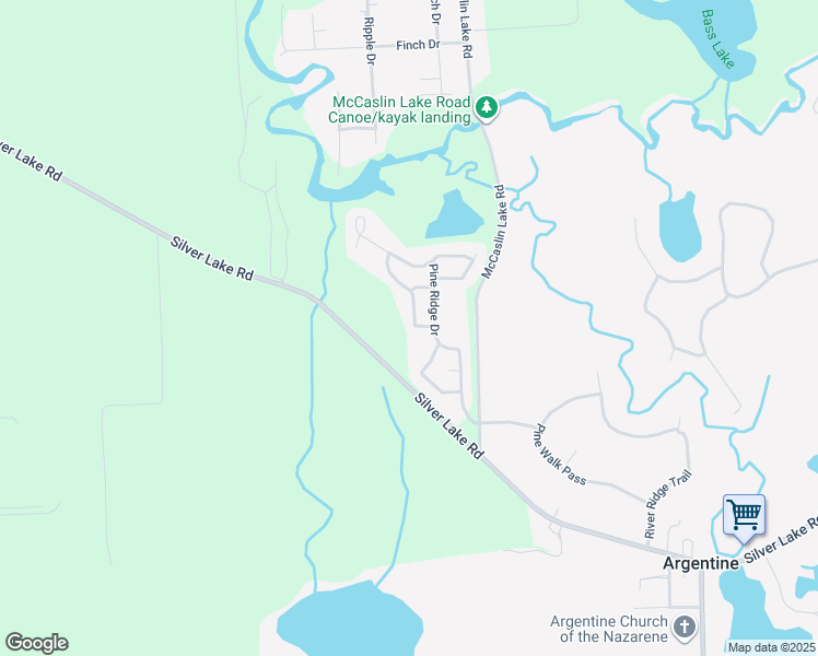 map of restaurants, bars, coffee shops, grocery stores, and more near 9348 Silver Lake Road in Linden