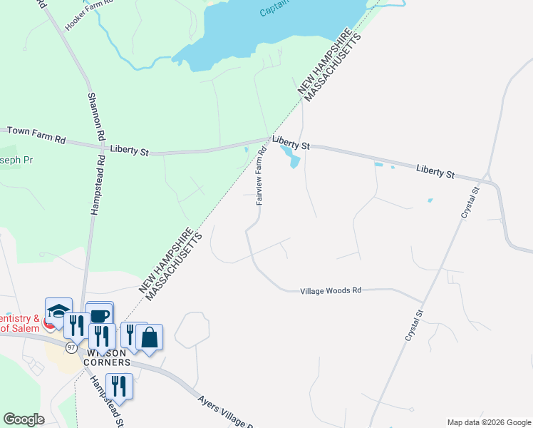 map of restaurants, bars, coffee shops, grocery stores, and more near 18 Fairview Farm Road in Haverhill