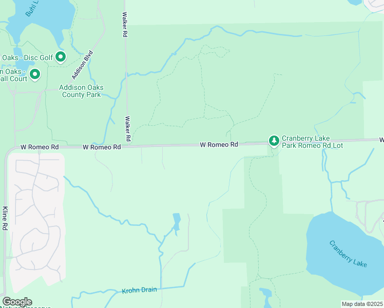 map of restaurants, bars, coffee shops, grocery stores, and more near 783 West Romeo Road in Oakland charter Township