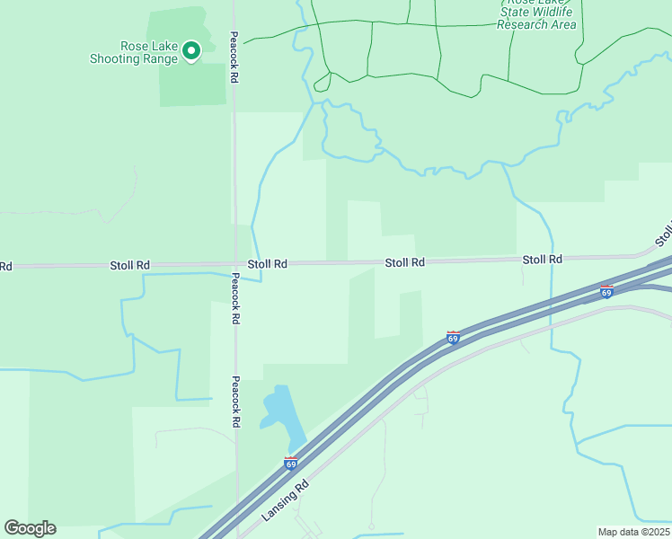 map of restaurants, bars, coffee shops, grocery stores, and more near 9736 Stoll Road in Haslett