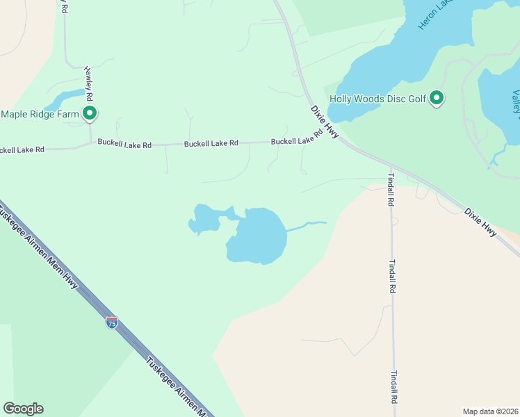 map of restaurants, bars, coffee shops, grocery stores, and more near 18316 Buckell Shores Drive in Holly