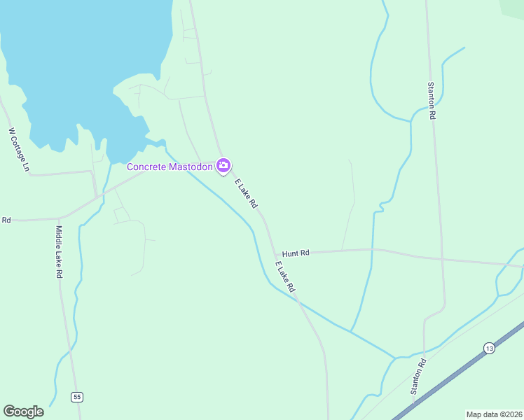 map of restaurants, bars, coffee shops, grocery stores, and more near 1550 East Lake Road in DeRuyter