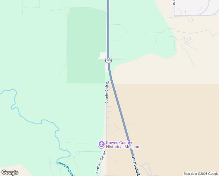 map of restaurants, bars, coffee shops, grocery stores, and more near 381-399 Country Club Rd in Chadron