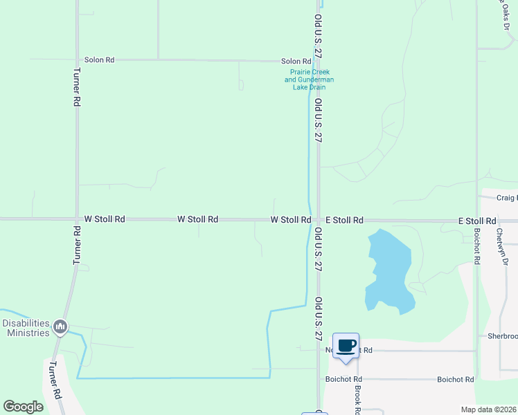 map of restaurants, bars, coffee shops, grocery stores, and more near 1190 West Stoll Road in DeWitt