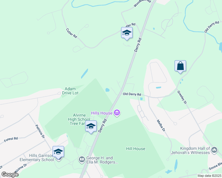 map of restaurants, bars, coffee shops, grocery stores, and more near 220 Derry Road in Hudson