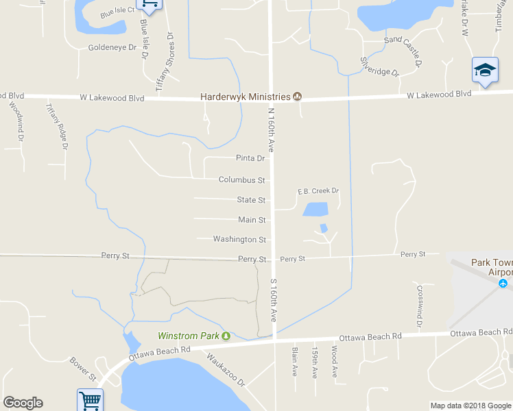 map of restaurants, bars, coffee shops, grocery stores, and more near 1660 State Street in Holland