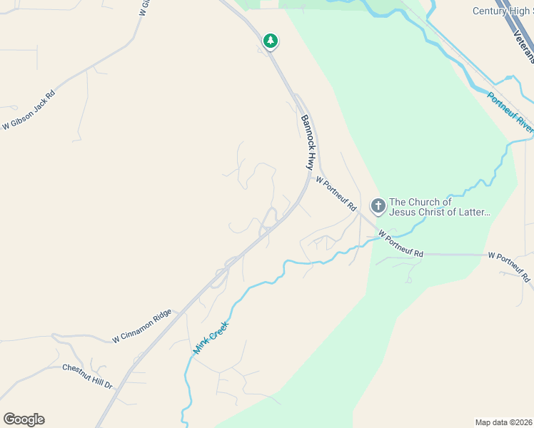 map of restaurants, bars, coffee shops, grocery stores, and more near 2595 Mink Creek Road in Pocatello