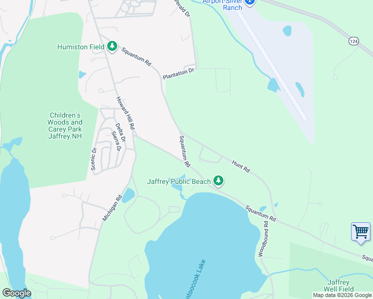map of restaurants, bars, coffee shops, grocery stores, and more near 139 Squantum Road in Jaffrey
