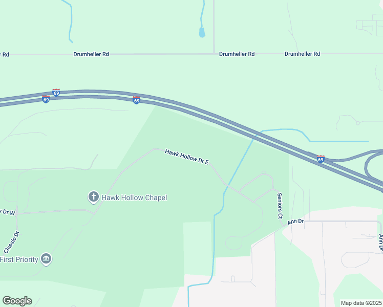 map of restaurants, bars, coffee shops, grocery stores, and more near 4899 Hawk Hollow Drive East in Clinton County