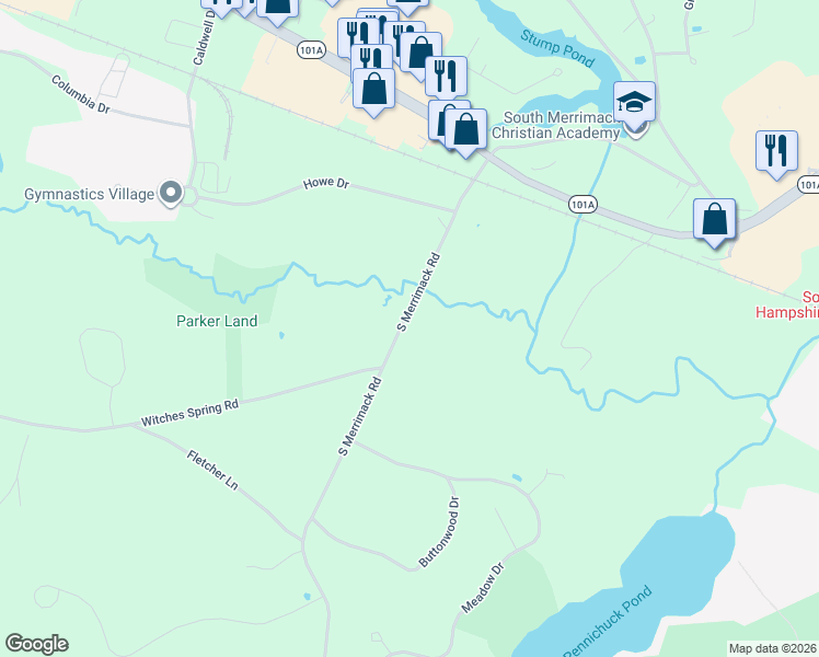 map of restaurants, bars, coffee shops, grocery stores, and more near 314-360 North Hollis Road in Hollis