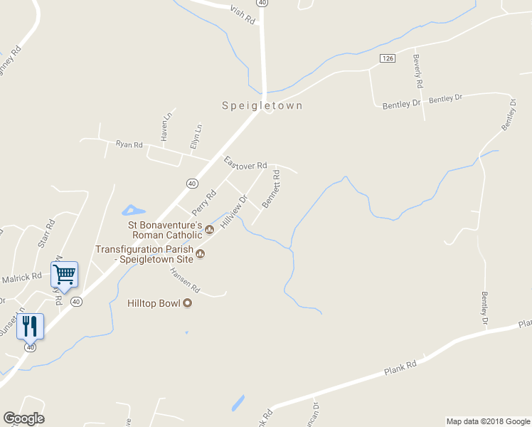 map of restaurants, bars, coffee shops, grocery stores, and more near 8 Bennett Road in Troy