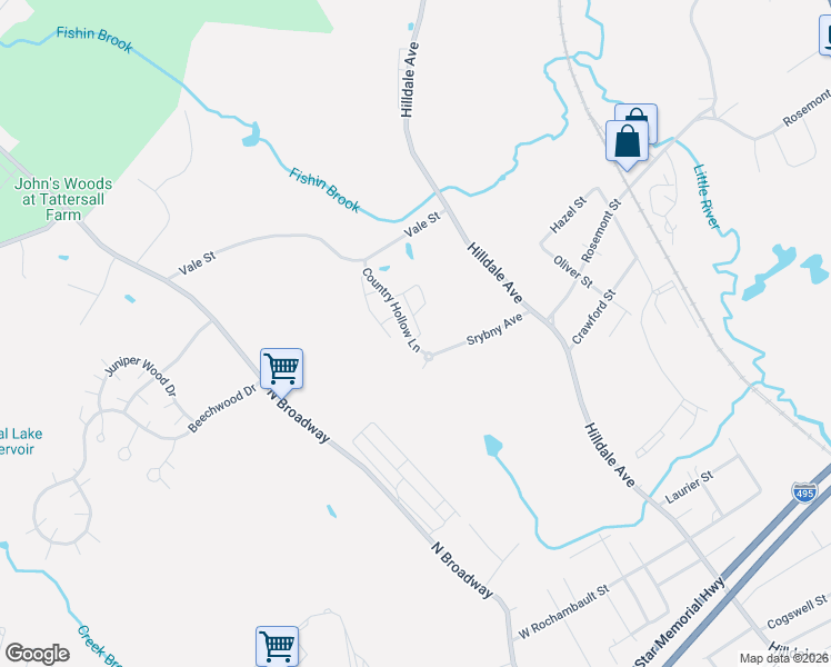 map of restaurants, bars, coffee shops, grocery stores, and more near 15 Srybny Avenue in Haverhill