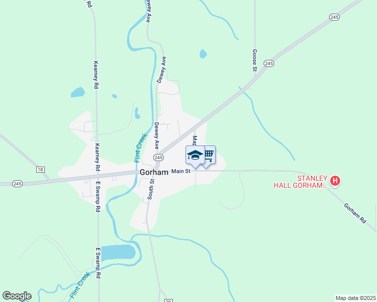 map of restaurants, bars, coffee shops, grocery stores, and more near 4679 Maple Avenue in Stanley