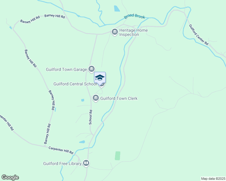 map of restaurants, bars, coffee shops, grocery stores, and more near 374 School Road in Guilford