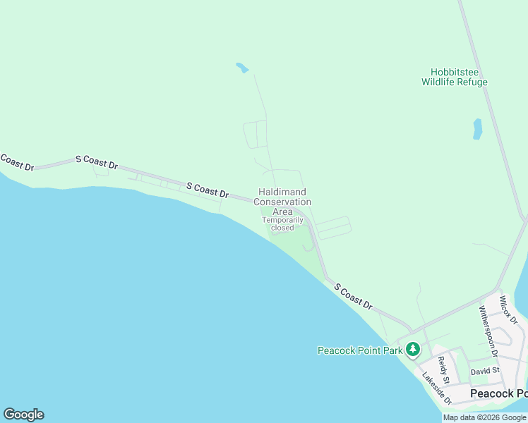 map of restaurants, bars, coffee shops, grocery stores, and more near 618 South Coast Drive in Haldimand County