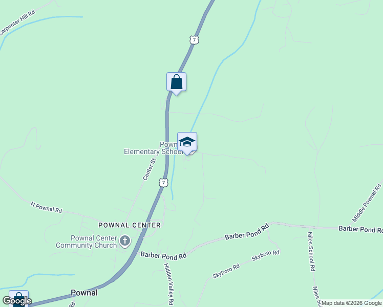map of restaurants, bars, coffee shops, grocery stores, and more near 94 Schoolhouse Road in Pownal