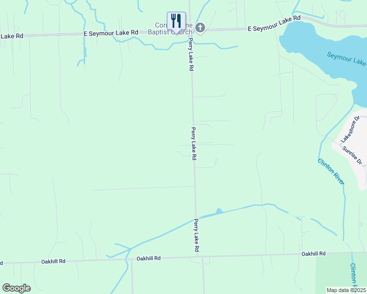 map of restaurants, bars, coffee shops, grocery stores, and more near 3520 Perry Lake Rd in Ortonville