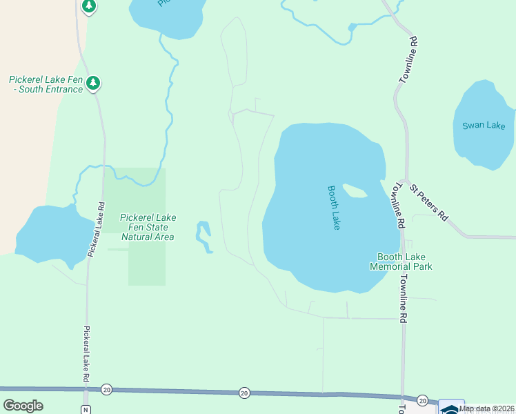 map of restaurants, bars, coffee shops, grocery stores, and more near N8540 Booth Lake Heights in East Troy