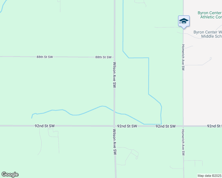 map of restaurants, bars, coffee shops, grocery stores, and more near 8981 Wilson Avenue Southwest in Byron Center