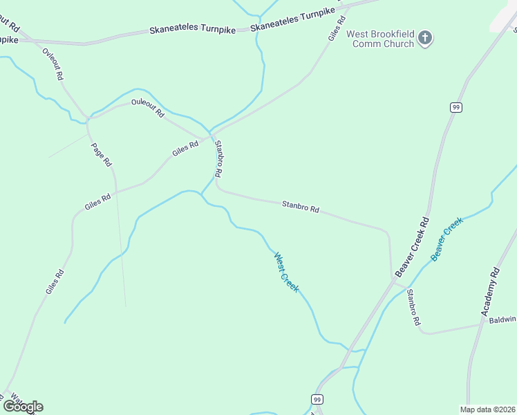 map of restaurants, bars, coffee shops, grocery stores, and more near 10026 Stanbro Road in West Edmeston