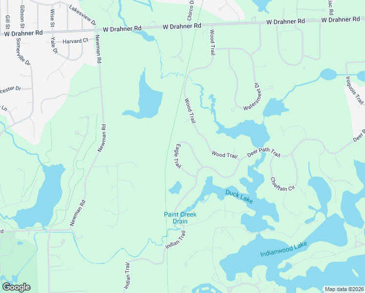 map of restaurants, bars, coffee shops, grocery stores, and more near 1612 Eagle Trail in Oakland County